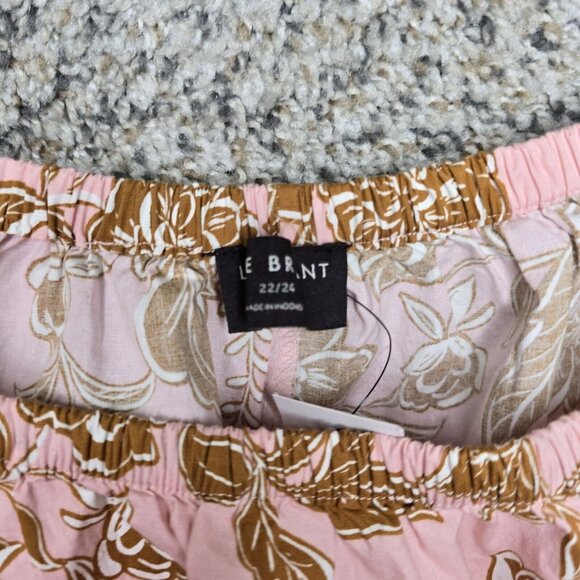 Lane Bryant Top Womens Plus 22/24 Pink Cropped Floral Print Off The Shoulder - Picture 7 of 7